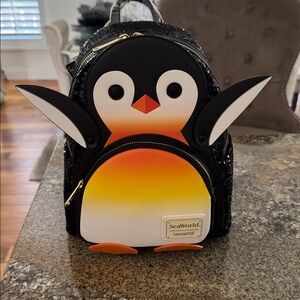 Penguin Sequin Mini Backpack